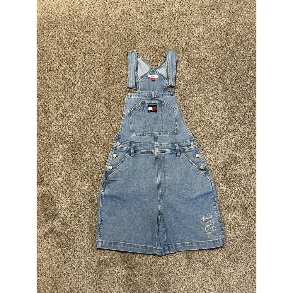 Tommy Hilfiger Light Blue Denim Short Overalls